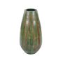 Decorative Vase Green And Brown Terracotta 48 Cm Handmade Painted Retro Vintage-inspired Design