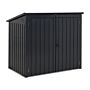 Garden Storage Shed Grey Galvanized Steel Waterproof Outdoor Storage For Garden Tools Equipment