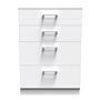 Devon 4 Drawer Deep Chest In White