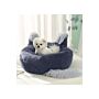 Round Plush Pet Dog Cat Calming Bed With Cute Ears 70x70cm