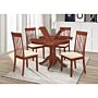 Leicester Dining Set With 4 Chairs Mahogany