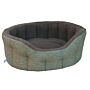 P&l Premium Oval Drop Fronted Heavy Duty Basket Weave Fleece Lined Softee Bed Size Jumbo Internal L97cm X W74cm X H25cm