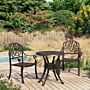 Vidaxl 3 Piece Bistro Set Cast Aluminium Bronze