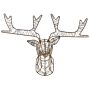 Outdoor Led Hanging Decoration Black Metal Reindeer Head Seasonal Home Wall Décor With Lights