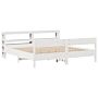 Vidaxl Bed Frame With Headboard White 180x200 Cm King Size Solid Wood Pine