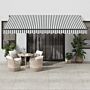 Vidaxl Manual Retractable Awning Anthracite&white 450x300 Cm