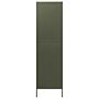 Vidaxl Wardrobe Olive Green 90x50x180 Cm Steel