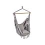 Hanging Hammock Chair Light Grey Cotton And Polyester Swing Seat