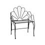 Garden Accent Chair Black Iron With Armrests Outdoor Vintage