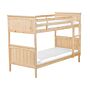 Double Bank Bed Light Pine Wood Eu Single Size 3ft High Sleeper Children Kids