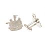 Newcastle United Fc Silver Plated Formed Cufflinks