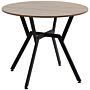 Homcom Dining Room Table With Black Legs Anti-slip Foot Pads For 90 X 76 Cm Brown