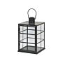 Lantern Black Metal 27 Cm Glass Wall With Handle Scandinavian Decor