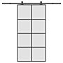 Vidaxl Sliding Door With Hardware Set 102,5x205 Cm Esg Glass&aluminium