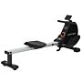 Sportnow Folding Rowing Machine, 16-level Magnetic Rower Machine With Dual Aluminium Slid Rail And Lcd Monitor, Vertical Storage, For Home Gym Cardio Training, 150kg Weight Capacity