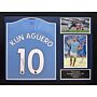 Manchester City Fc Aguero Signed Shirt (framed)