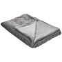 Blanket Grey Polyester 130 X 180 Cm Bedspread Throw Golden Star Pattern