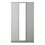 Yarmouth Tall Triple Mirrored Wardrobe In Uniform Grey & Dusk Grey