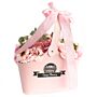 Basket Soap Flower Bouquet - Pink