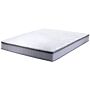 Pocket Spring Mattress White With Grey Fabric Super King Size 6ft Medium Firm