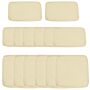 Outsunny Garden Rattan Sofa Seat Cushion Covers Replacement Outdoor, No Cushion Included, Beige