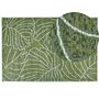 Area Rug Green 200 X 300 Cm Boho Modern Monstera Leaf Pattern Print Motif