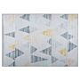 Area Rug Carpet Multicolour Polyester Fabric Geometric Distressed Pattern Rectangular 160 X 230 Cm