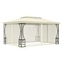 Vidaxl Gazebo With Nets 300x400x265 Cm Cream