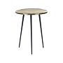 Side Table Gold And Black Aluminium And Iron Top Round Distressed Retro Home Decor