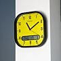 Clear Time Day Date Wall Clock (high Contrast) - Yellow