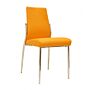 Renzo Pu Chairs Chrome & Orange (4s)