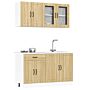 Vidaxl 4 Piece Kitchen Cabinet Set Kalmar Sonoma Oak Engineered Wood