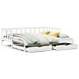 Vidaxl Daybed With Trundle And Drawers Without Mattress White 90x190 Cm Single