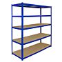 Monster Racking T-rax Extra Wide Storage Shelves, Blue, 160cm W, 60cm D