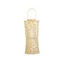 Candle Lantern Natural Bamboo Wood 58 Cm With Glass Candle Holder Boho Style Indoor