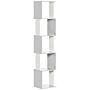 Homcom Modern 5-tier Bookshelf, Freestanding Bookcase Storage Shelving For Living Room Home Office Study, Light Grey