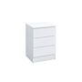 Oslo 3 Drawer Bedside White