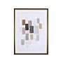 Framed Wall Art Multicolour Print On Paper 60 X 80 Cm Passe-partout Frame Abstract Pattern