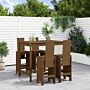 Vidaxl 5 Piece Garden Bar Set Honey Brown Solid Wood Pine