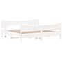 Vidaxl Bed Frame With Headboard White 180x200 Cm Super King Solid Wood Pine