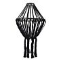 Macrame Large Drop Chandelier - Black