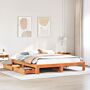 Vidaxl Bed Frame Without Mattress Wax Brown 180x200 Cm Super King Solid Wood Pine