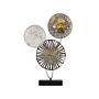 Ornament Gold And Silver Metal 44 Cm Decorative Object Accent Piece Circles