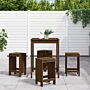 Vidaxl 5 Piece Garden Bar Set Honey Brown Solid Wood Pine