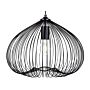 1-light Pendant Ceiling Black Metal Shade Cage Wire