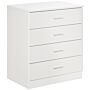 Homcom Storage Cabinet Vertical Drawer Chest Of 4 W/ Metal Rails Anti-tip For Playroom, Nursery Room, Etc