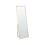 Standing Mirror Gold Aluminium Frame 50 X 156 Cm With Stand Modern Design Framed Full Length