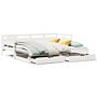 Vidaxl Daybed With Trundle And Drawers Without Mattress White 90x190 Cm Single