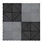 Vented Garage Floor Tiles With Edges – 60 Black & 60 Grey