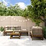 Vidaxl 6 Piece Garden Lounge Set Honey Brown Solid Wood Pine